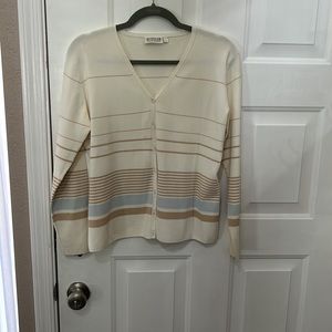Cream button closure cardigan